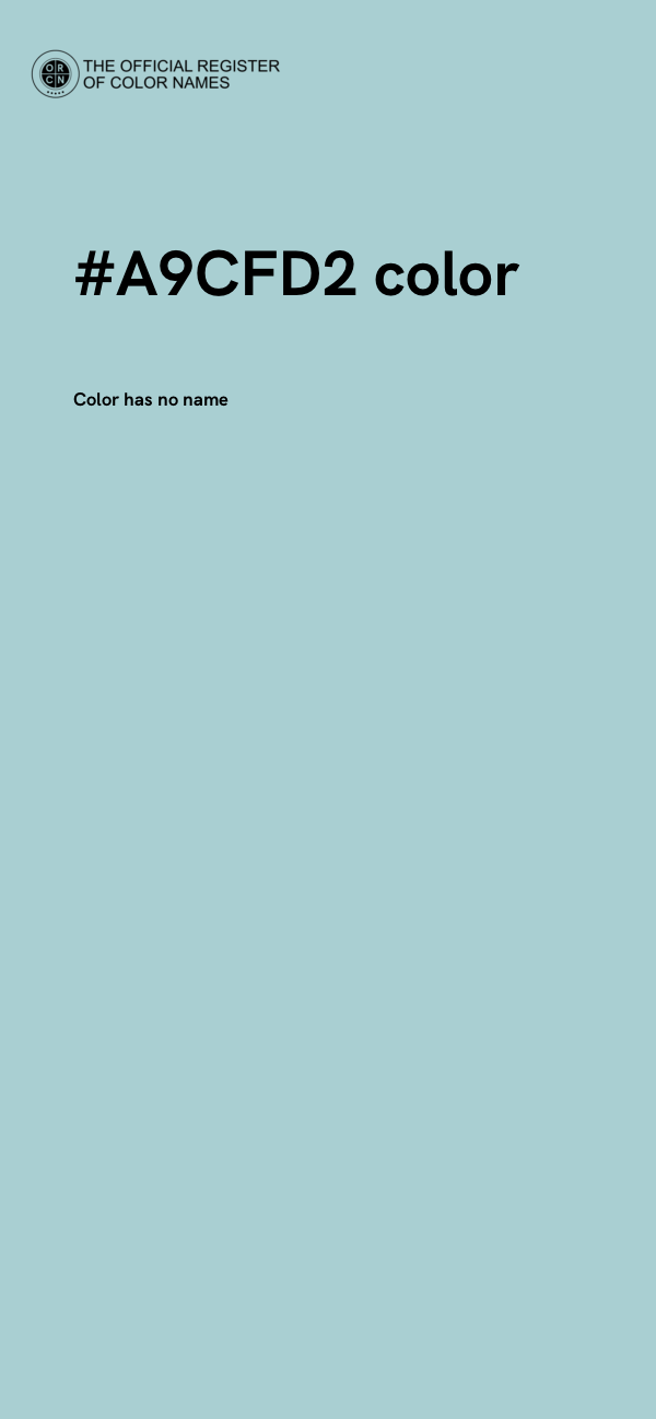 #A9CFD2 color image