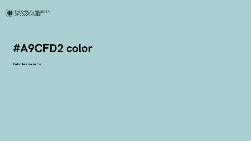 #A9CFD2 color image