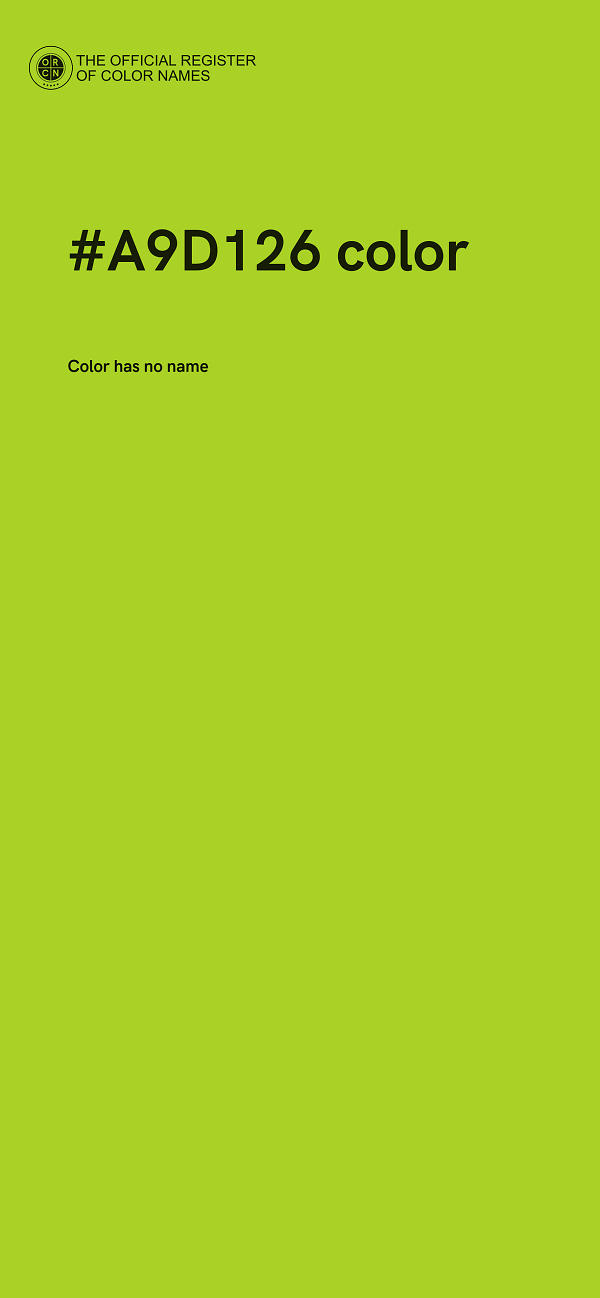 #A9D126 color image