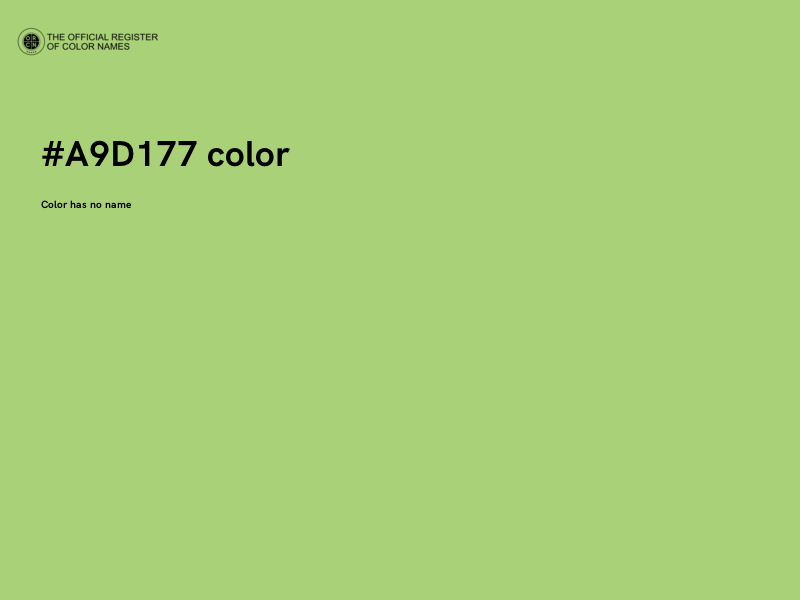 #A9D177 color image