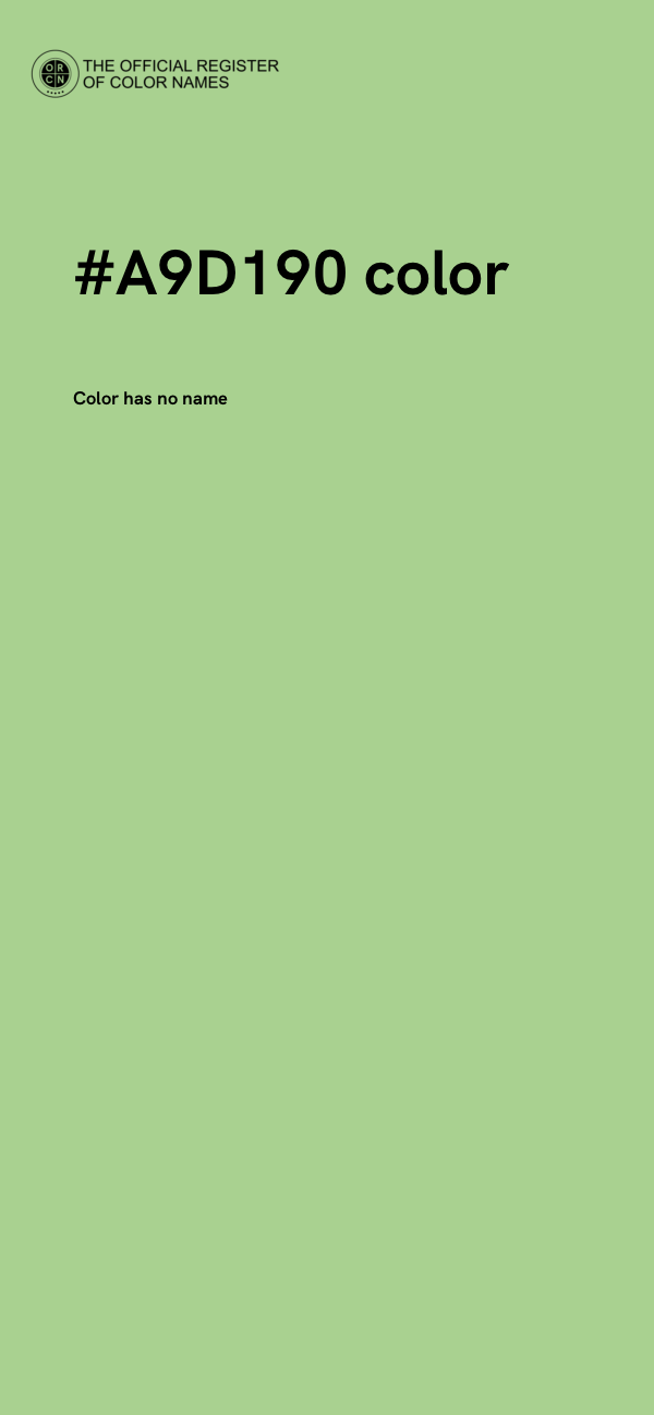 #A9D190 color image