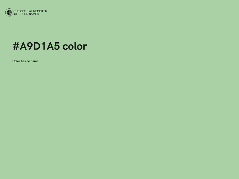 #A9D1A5 color image