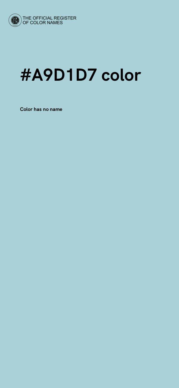 #A9D1D7 color image