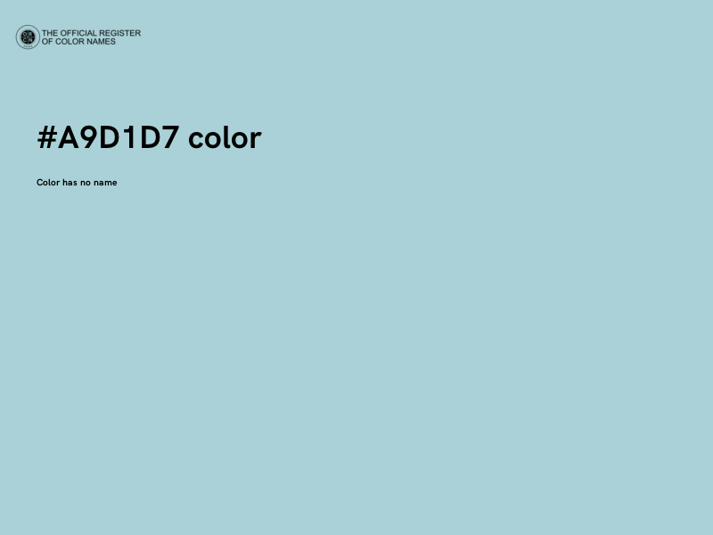 #A9D1D7 color image