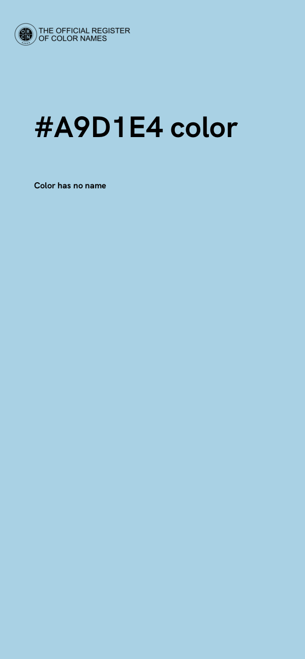 #A9D1E4 color image