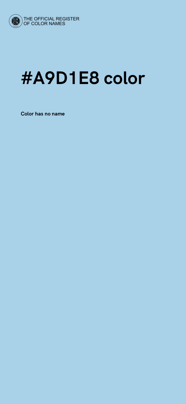 #A9D1E8 color image