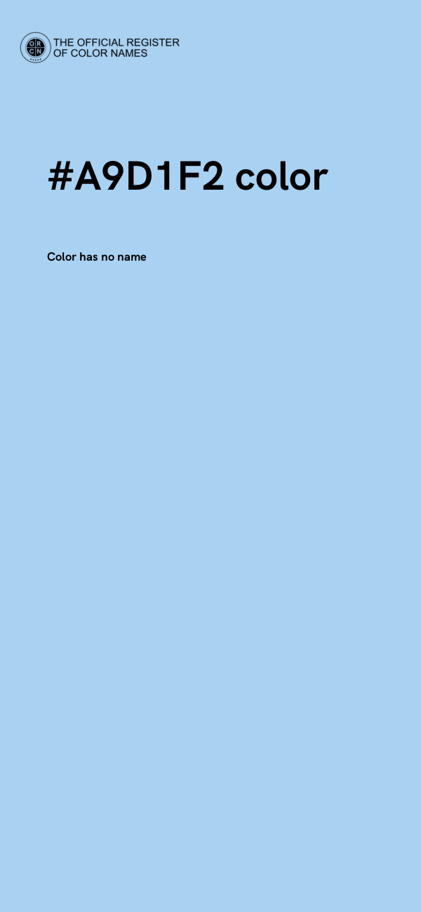 #A9D1F2 color image