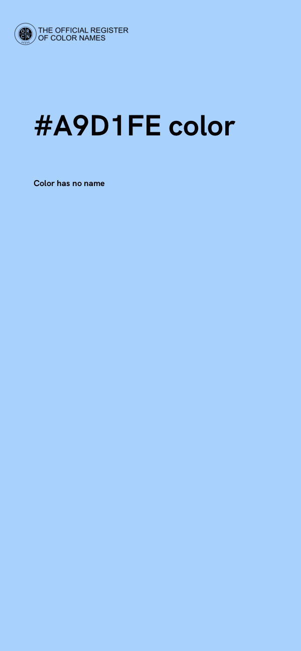 #A9D1FE color image