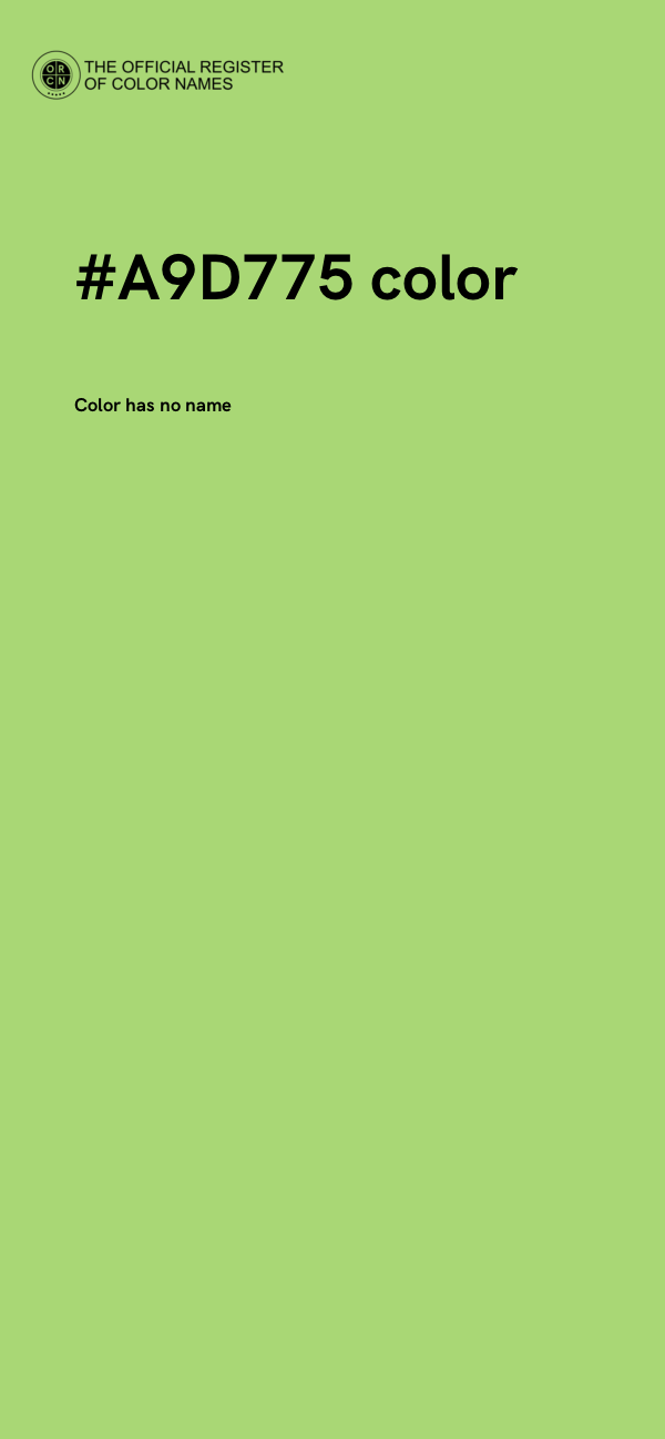 #A9D775 color image