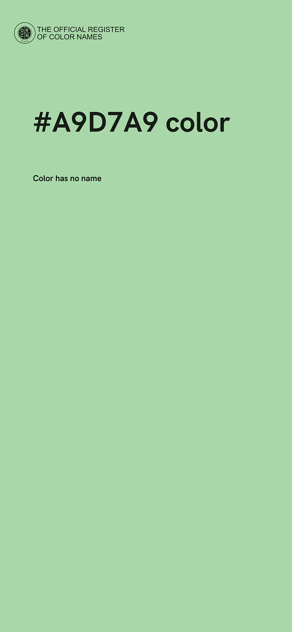 #A9D7A9 color image