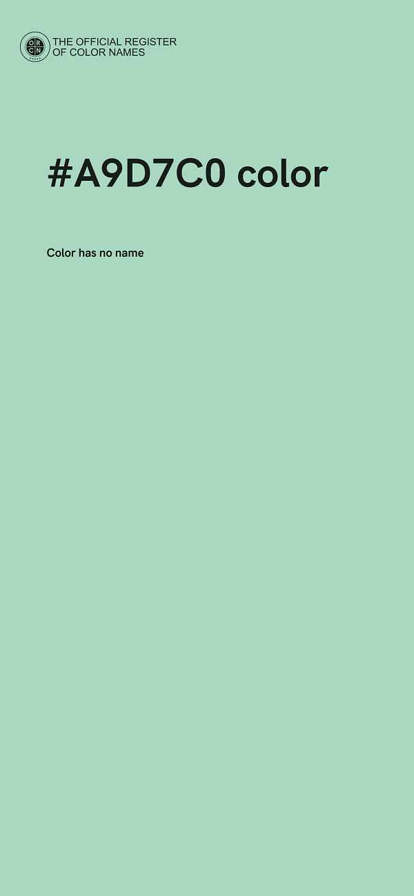 #A9D7C0 color image