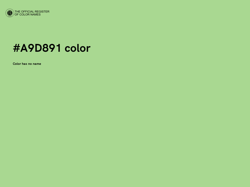 #A9D891 color image