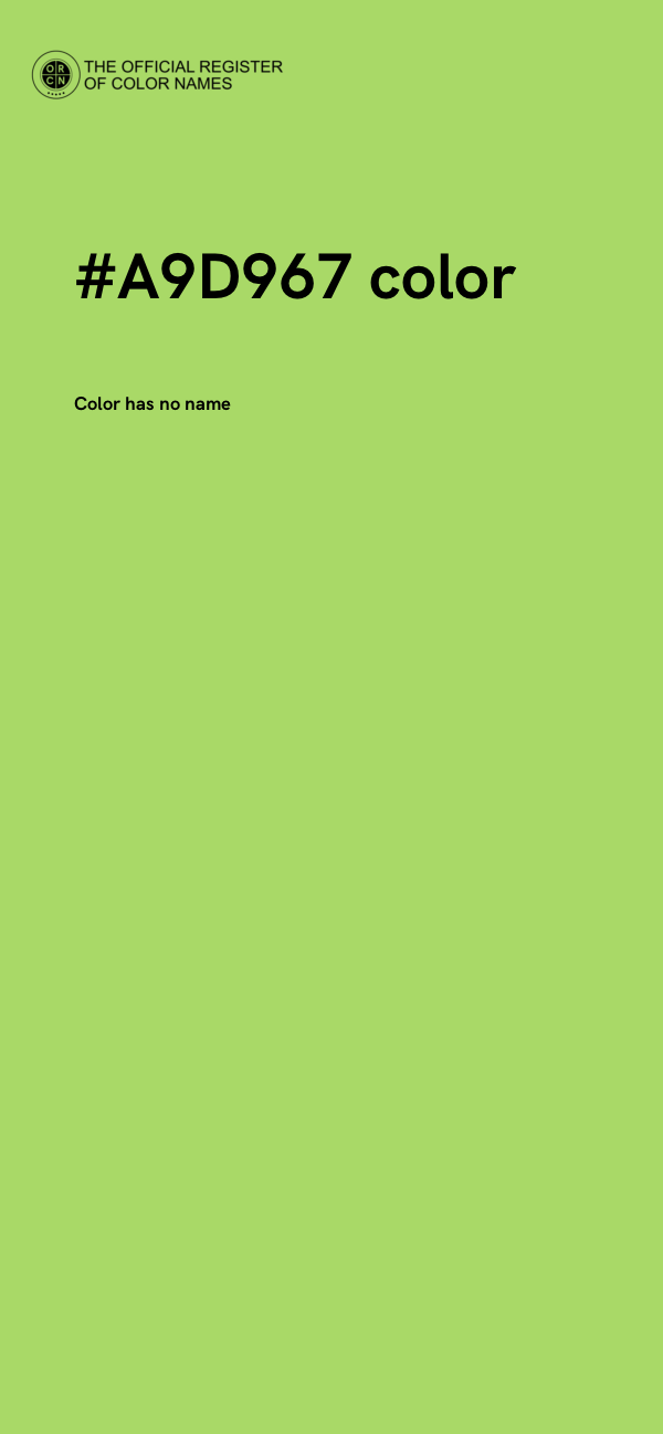 #A9D967 color image