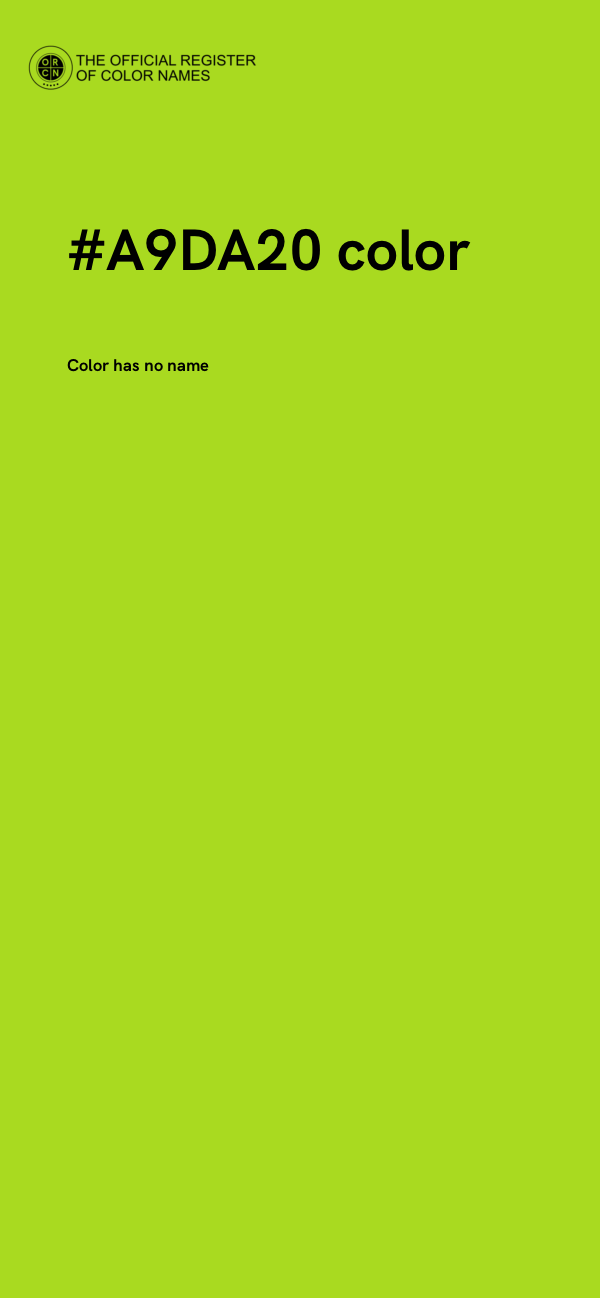 #A9DA20 color image