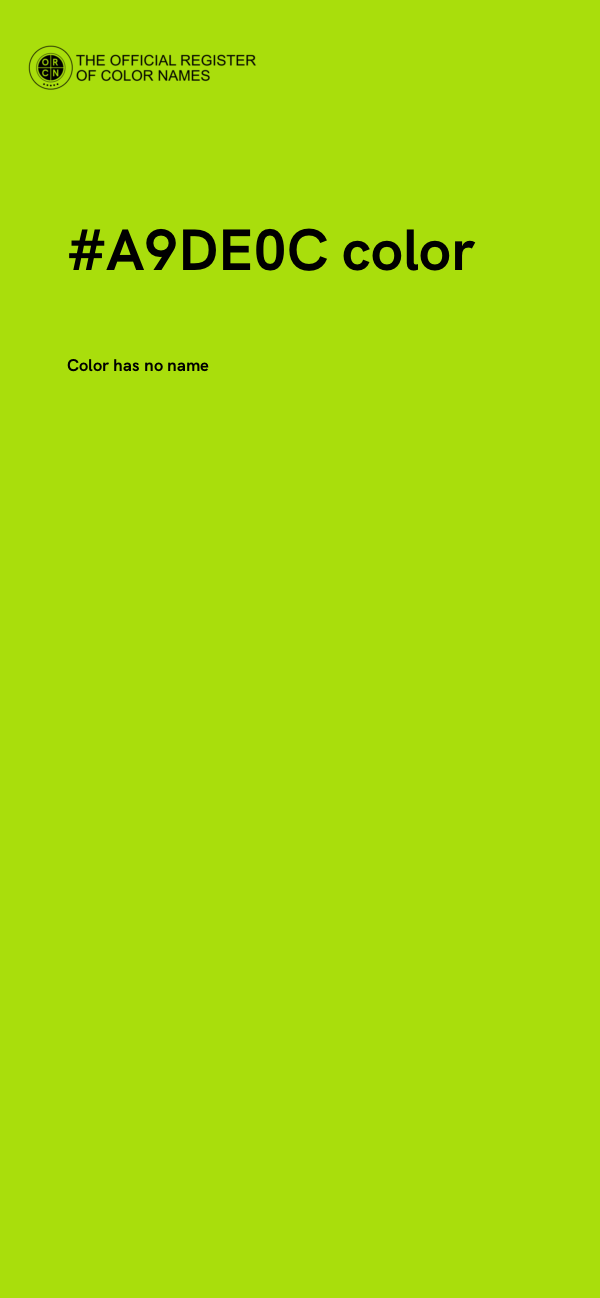 #A9DE0C color image