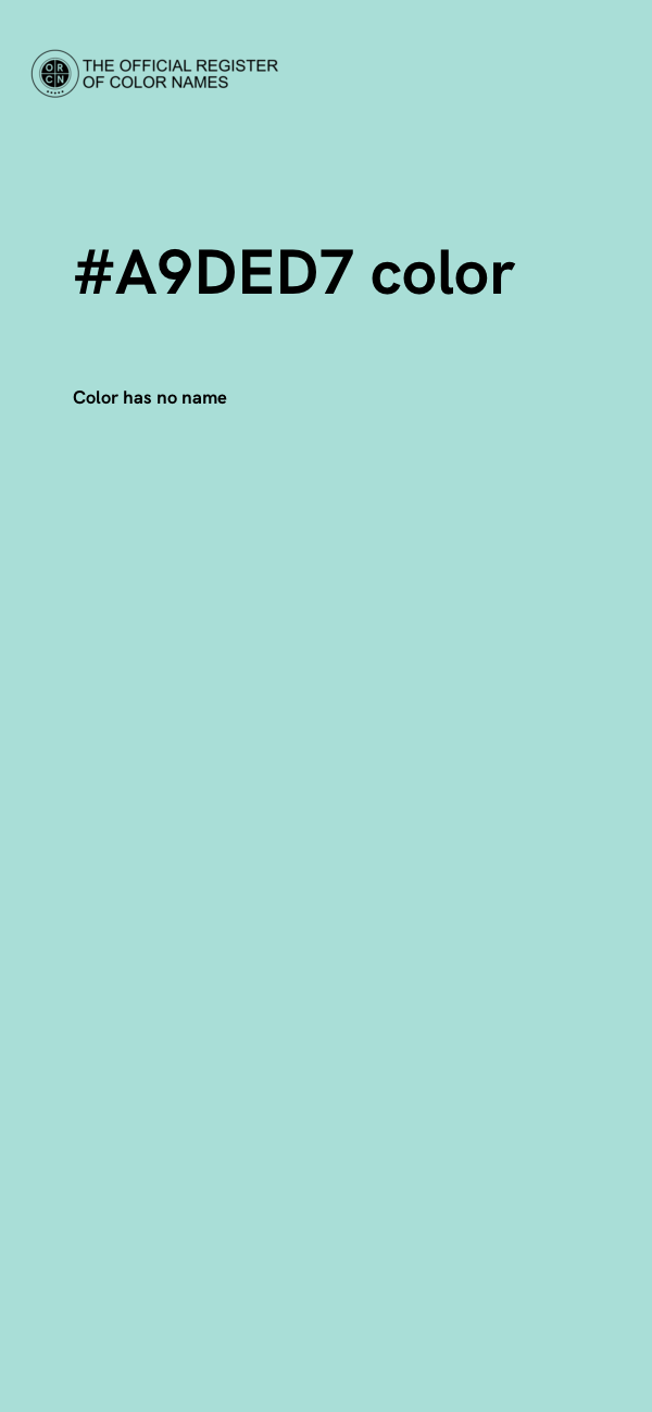 #A9DED7 color image
