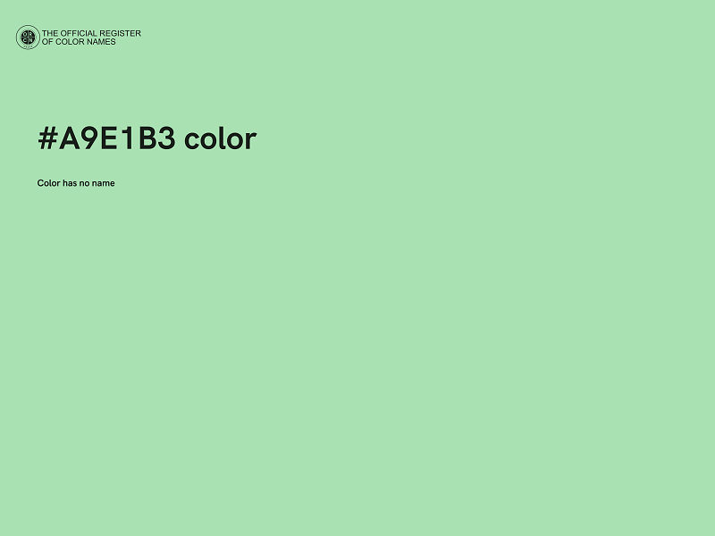 #A9E1B3 color image