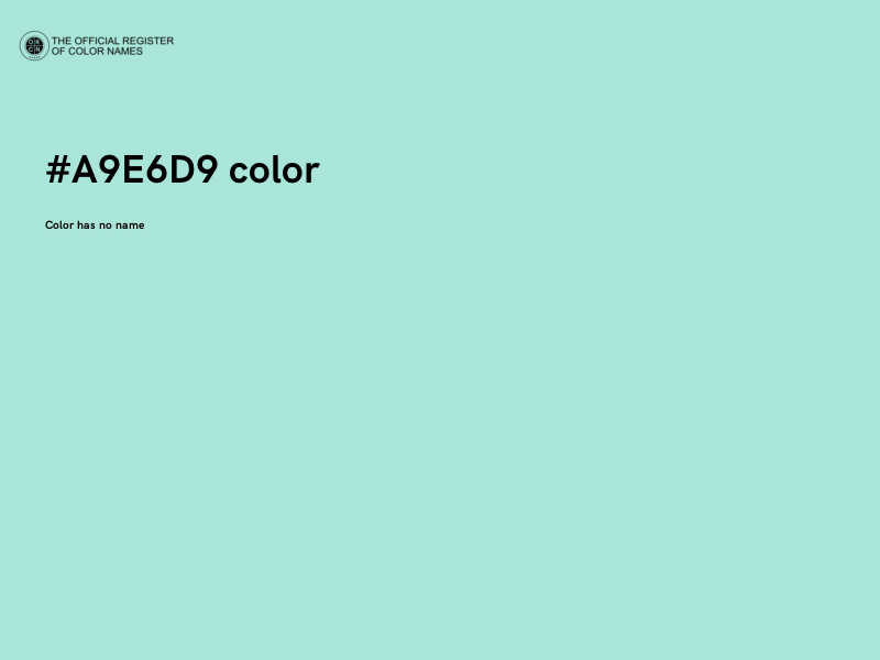 #A9E6D9 color image