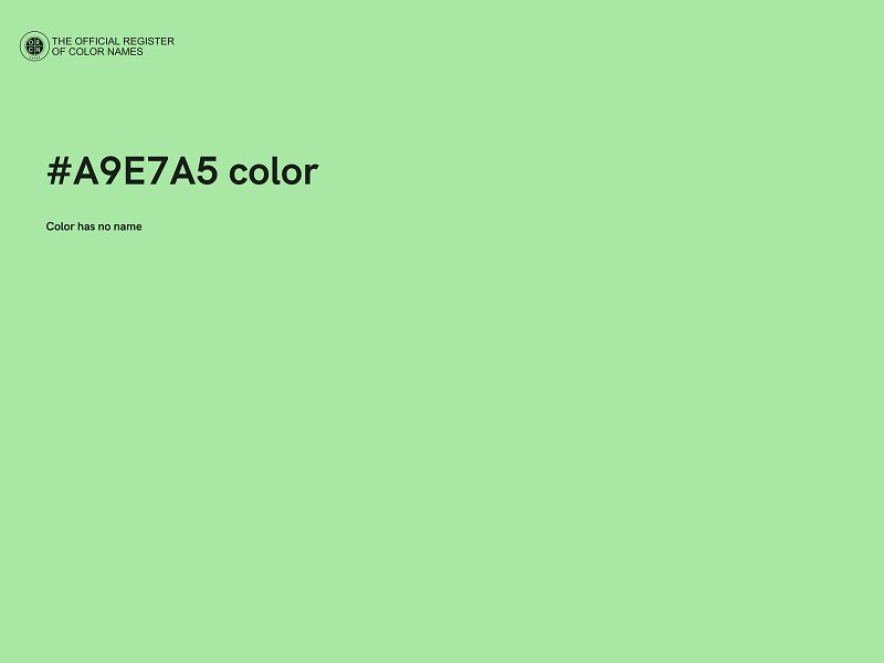 #A9E7A5 color image