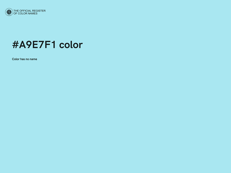 #A9E7F1 color image