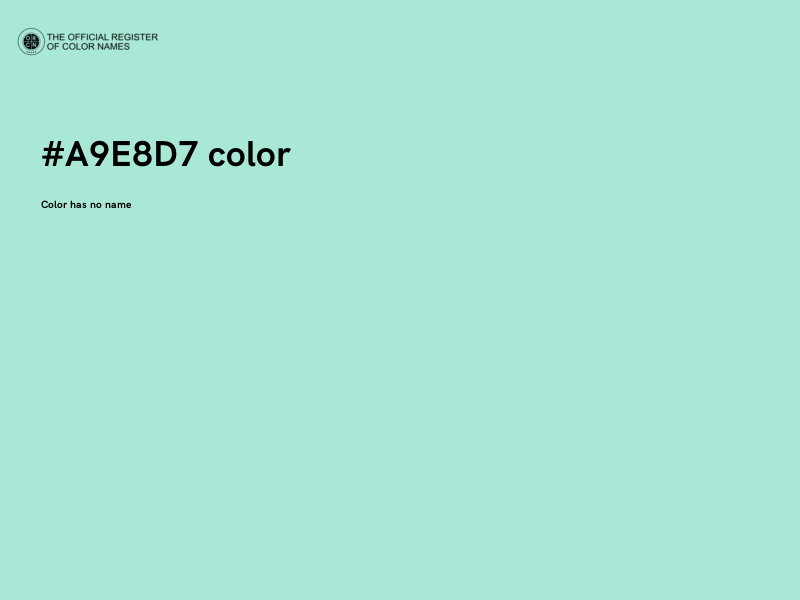 #A9E8D7 color image