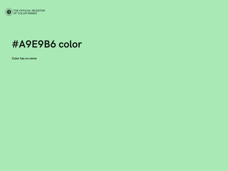 #A9E9B6 color image