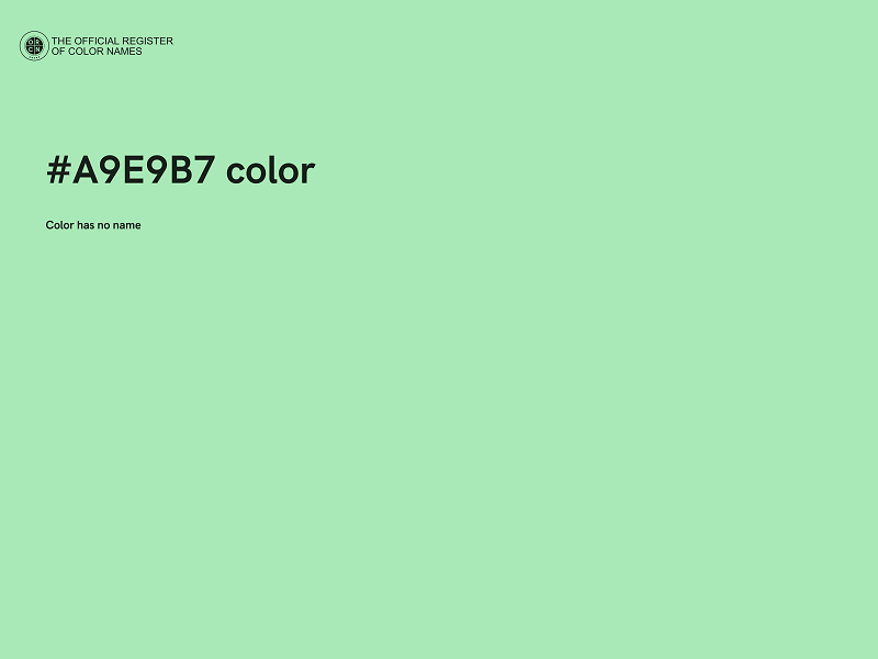 #A9E9B7 color image