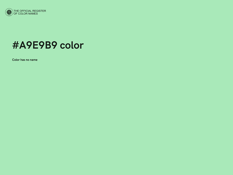 #A9E9B9 color image