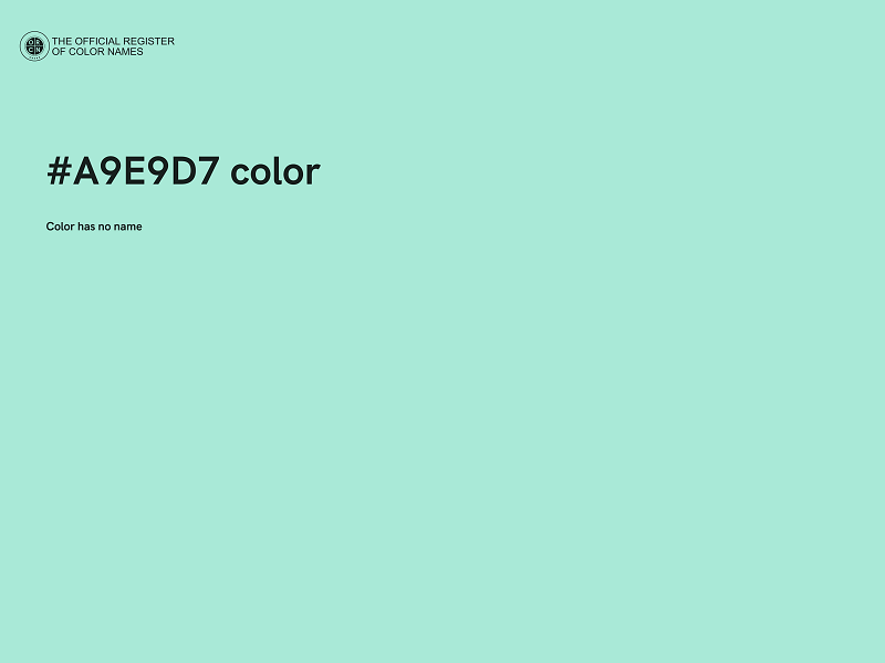 #A9E9D7 color image