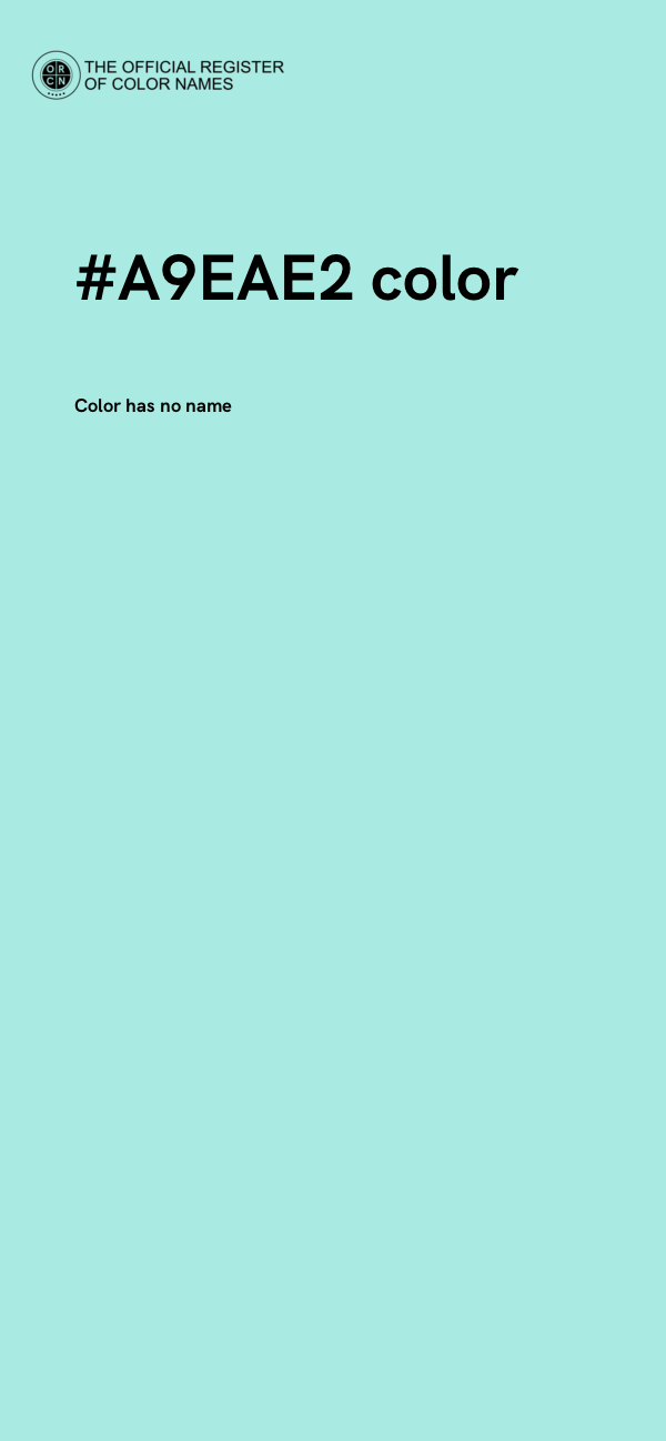 #A9EAE2 color image
