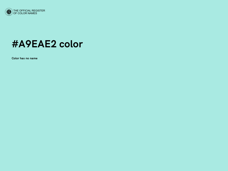 #A9EAE2 color image
