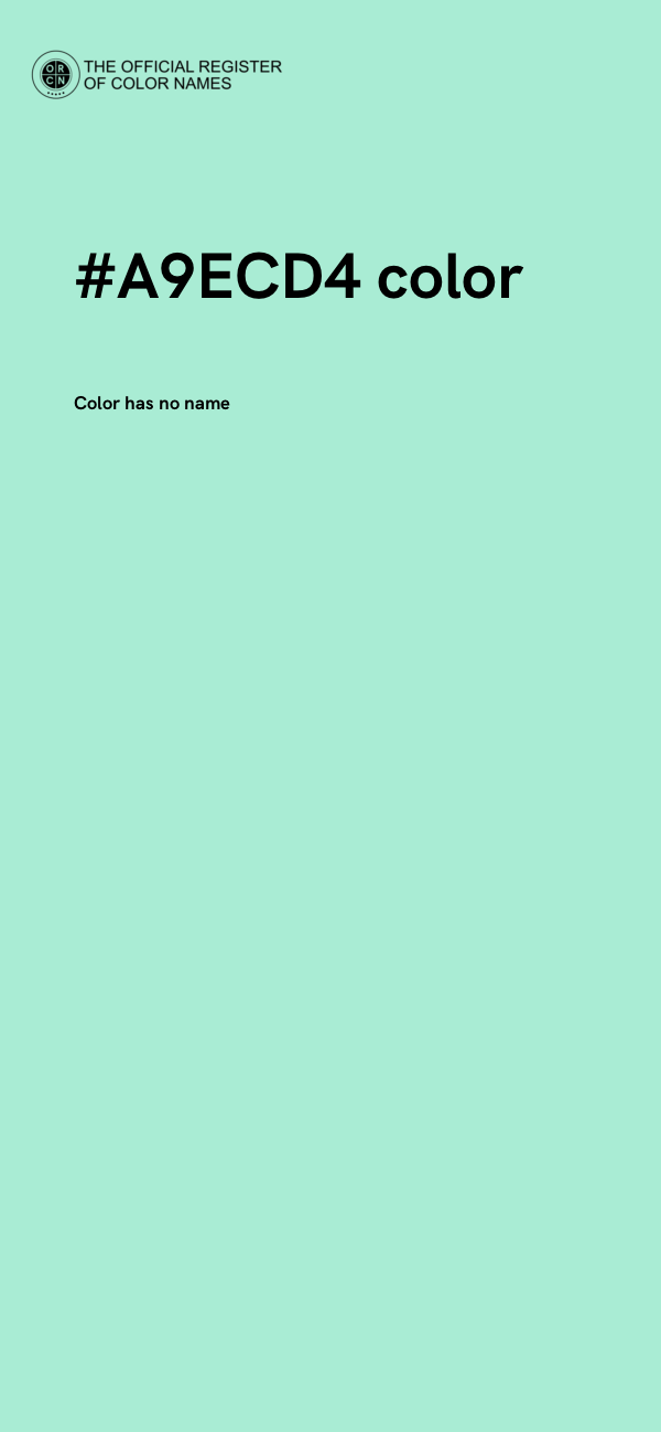 #A9ECD4 color image