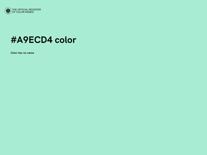 #A9ECD4 color image