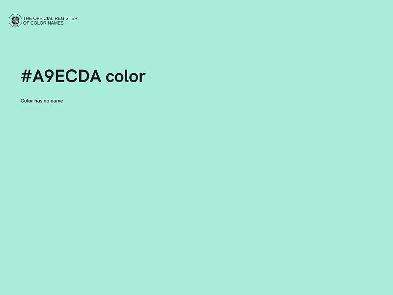 #A9ECDA color image