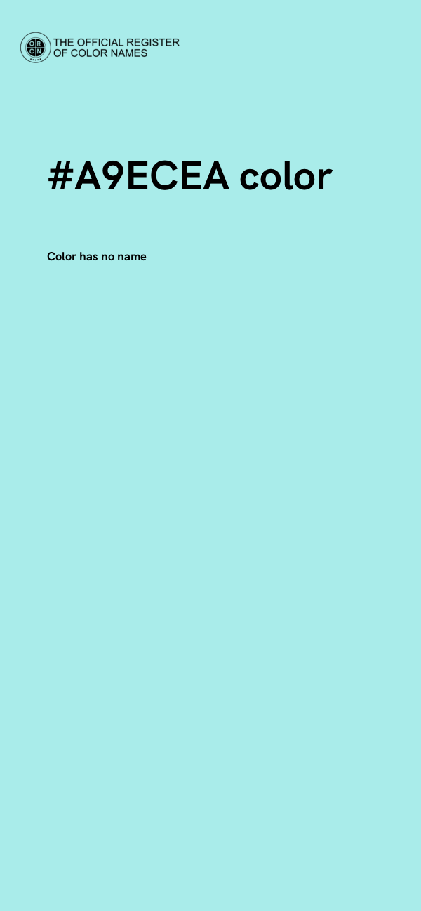 #A9ECEA color image