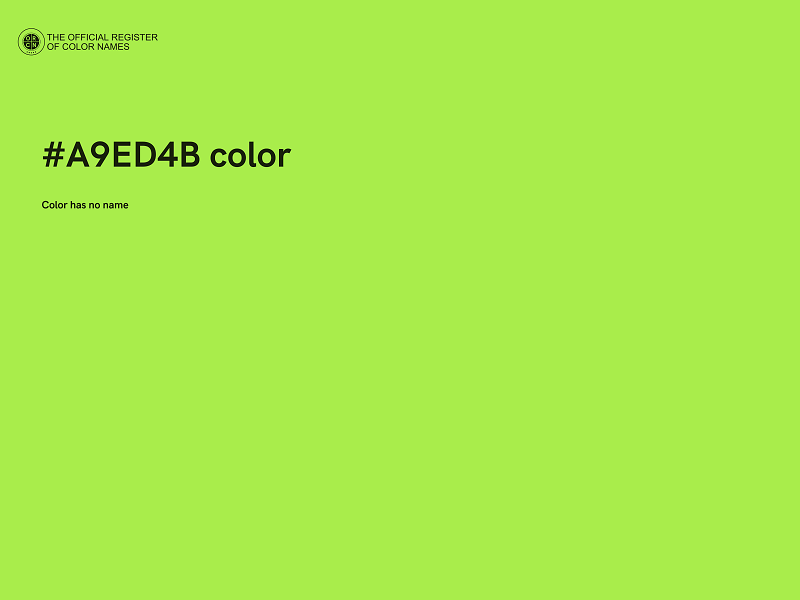 #A9ED4B color image