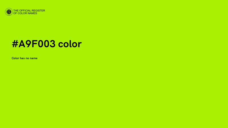 #A9F003 color image