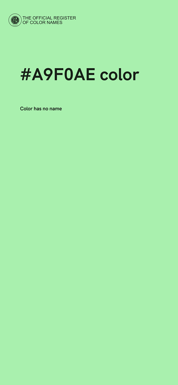 #A9F0AE color image