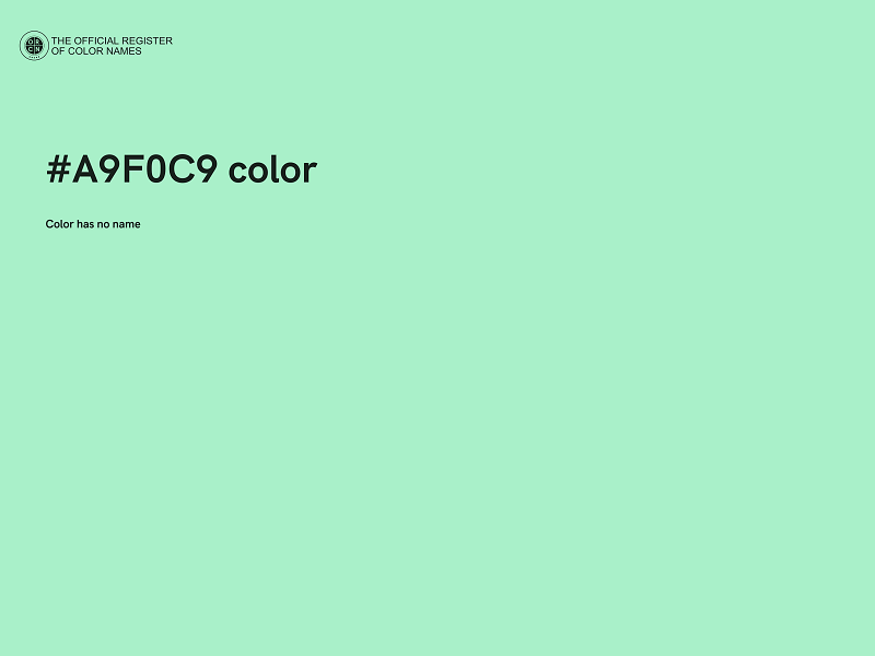 #A9F0C9 color image