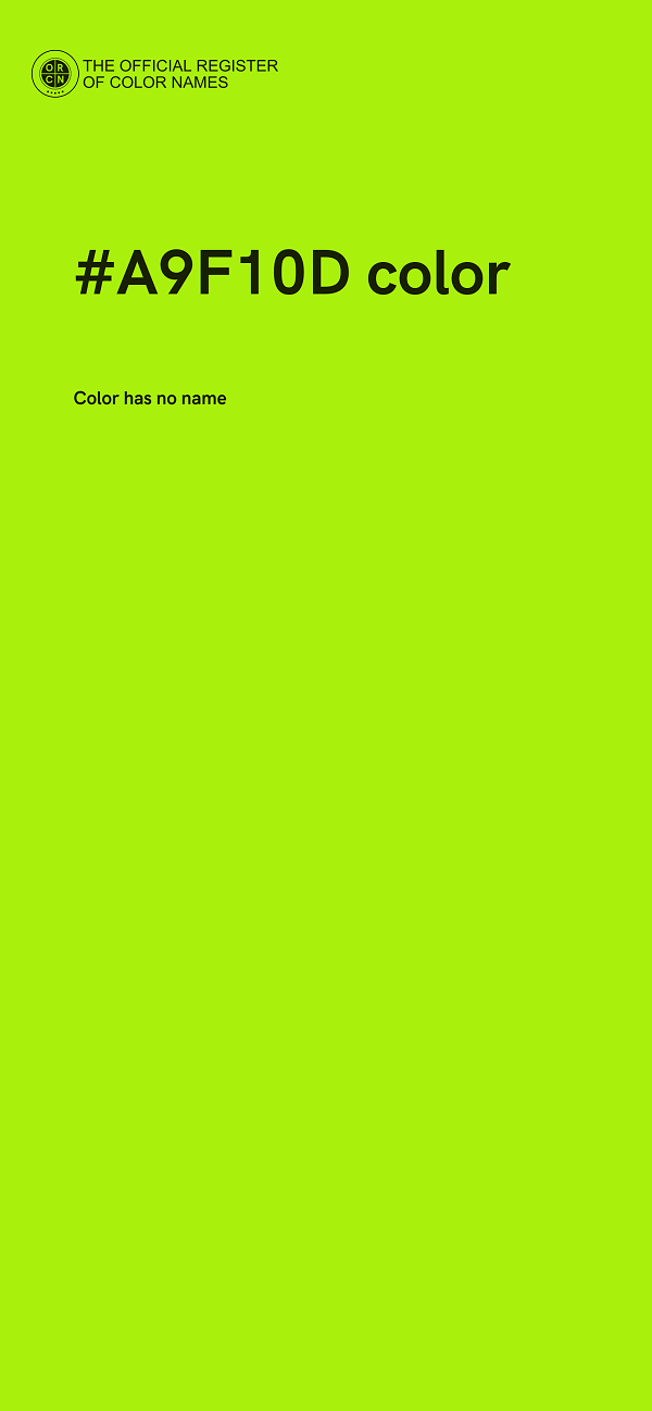 #A9F10D color image