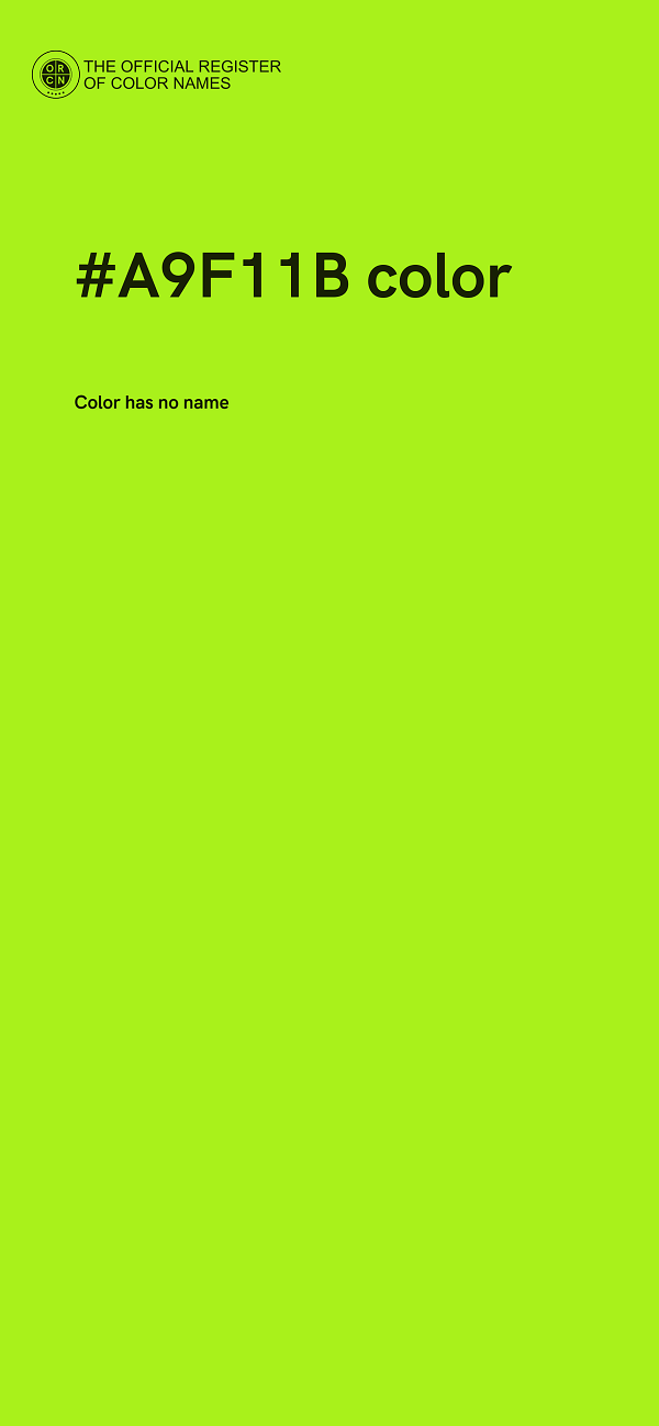 #A9F11B color image