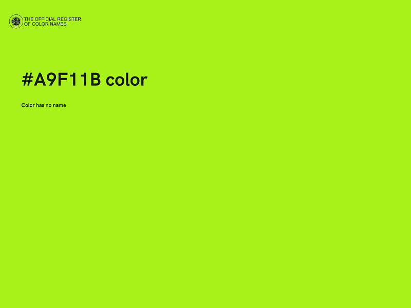 #A9F11B color image