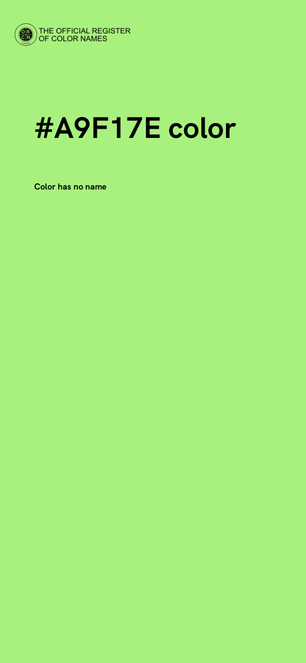 #A9F17E color image