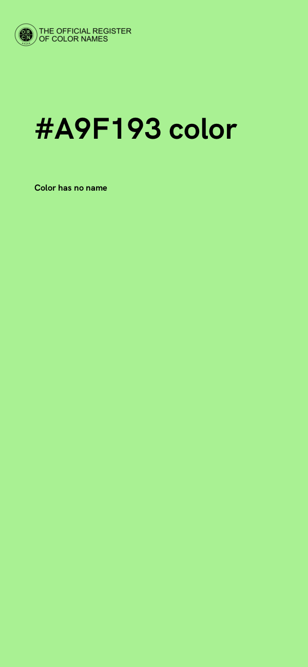 #A9F193 color image