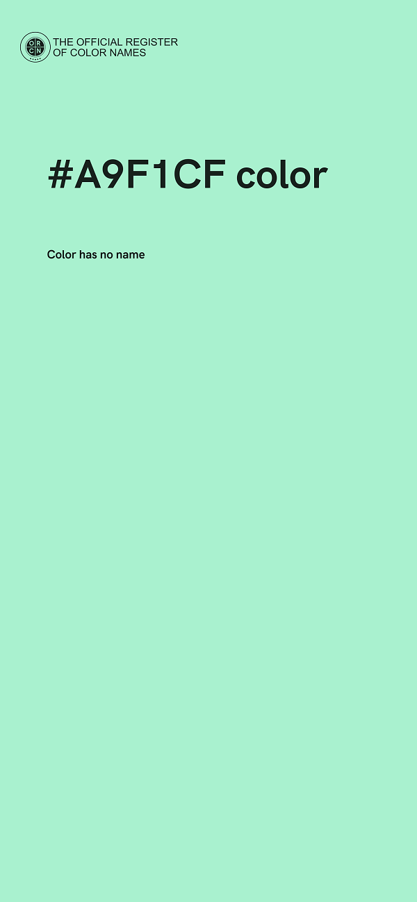 #A9F1CF color image