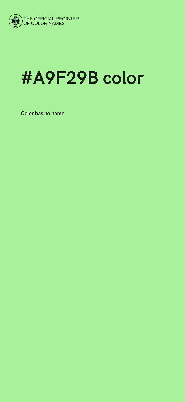 #A9F29B color image