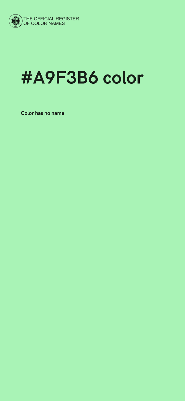 #A9F3B6 color image