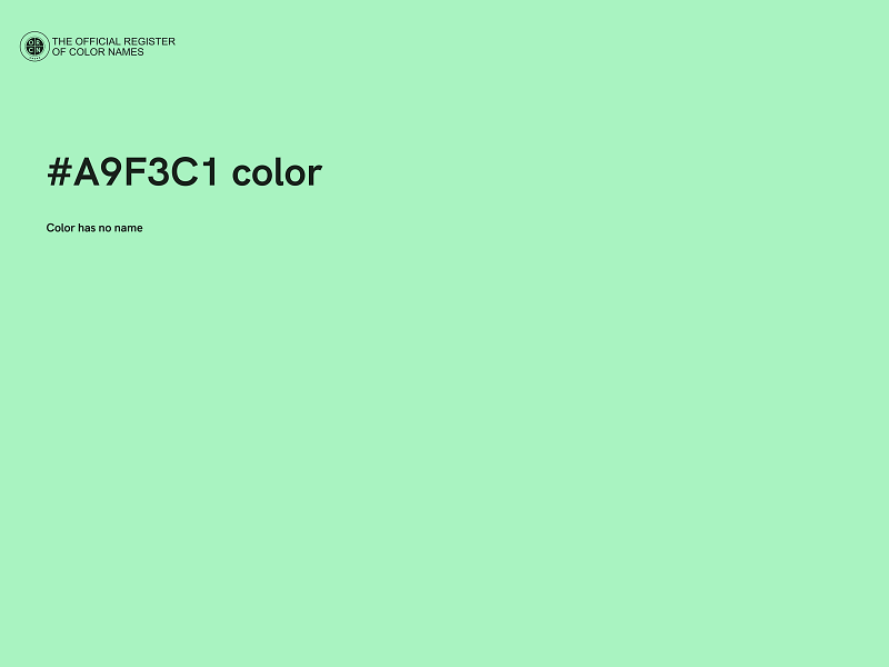 #A9F3C1 color image