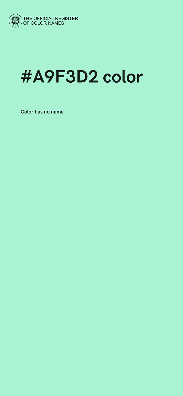 #A9F3D2 color image