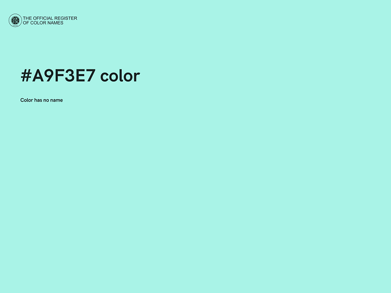 #A9F3E7 color image